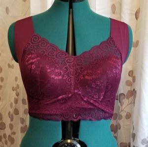 Pretty Lace Wine Bralette